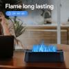 7Color Aroma Diffuser with Remote,Volcano Diffuser for Home Large RoomFlame Diffuser Humidifier 10.7"3"3.1" (Black-01) view 3