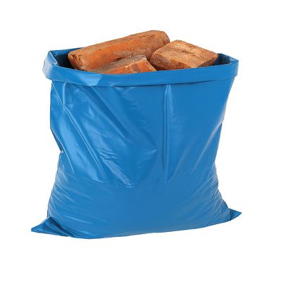10 x Blue Rubble Sacks Heavy Duty 80L Extra Strong Thick Builders Bags 100 Micron | 20 x 30" Blue Refuse Sacks | Construction Waste Removal Bags for Rubble, Sand, Gravel, Garden & DIY Waste
