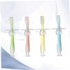 Veemoon 4pcs Silicone Teether Training Brush for Boy Girl Boy Girl Bristles Toothbrush Standing Suction for Travel Use view 2