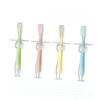 Veemoon 4pcs Silicone Teether Training Brush for Boy Girl Boy Girl Bristles Toothbrush Standing Suction for Travel Use view 4