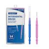 GENKENT Interdental Brushes for Braces 64 Pieces, Interdental Brushes Between Teeth for Braces Flossers (2 Sizes) view 1
