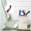 Veemoon Denture Toothbrush Double-Headed 3pcs Hard Bristle Set with Comfortable Handle for False Teeth Cleaning and Plaque Control view 3