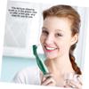 Veemoon Denture Toothbrush Double-Headed 3pcs Hard Bristle Set with Comfortable Handle for False Teeth Cleaning and Plaque Control view 4