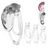 3 Sizes Male Flat Chastity Clips with 1 Simulated Silicone Cover, Popular Chastity Device Accessories for Men Cross-Dressing -LA30UKW (Transparent) view 1