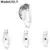 3 Sizes Male Flat Chastity Clips with 1 Simulated Silicone Cover, Popular Chastity Device Accessories for Men Cross-Dressing -LA30UKW (Transparent) view 2