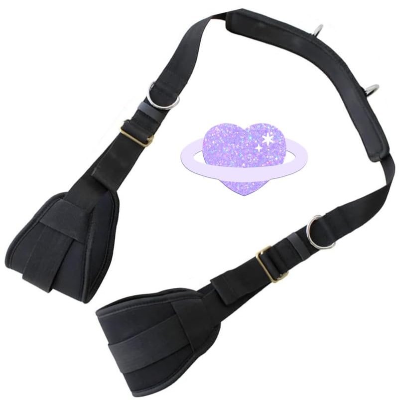 Black Puller Yoga Pulling Rope Training Elasticity Fitness, Hand And Leg Stretching Straps, Couple Gift - H3