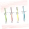 BESTYASH 4pcs Toothbrush Silicone Teether Standing Suction Boy Girl Toothbrush Bristles for Boys and Girls view 2