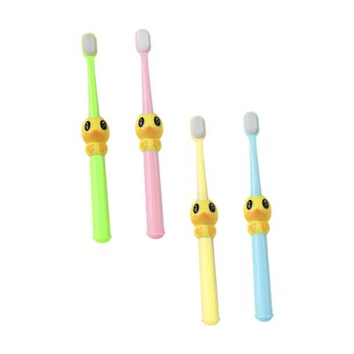 TOVINANNA 4pcs Kids Oral Care Toothbrushes for Children Ages 2-10, Soft Bristle Toothbrush with Comfortable Teeth Cleaning Experience, Cartoon Modelling Pp Material, for Daily Use