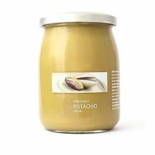 TRIZINGA Pistachio Cream Spread 600g Glass Jar 100% Natural Pistachio Butter Rich, Smooth, Sweet & Savory Nut Spread for Toast, Desserts, & Baking