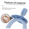 Healvian Boys and Girls Silicone Toothbrush and Toddler Oral Care Set 2pcs Soft Silicone with Storage Box for Baby Teeth Cleaning and Teething Training in Blue and Pink view 2