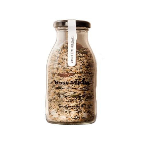 Base Mill Organic Keto Muesli (120g) 100% Natural, Gluten-Free, Vegan, High in Fiber & Protein, Low Sugar, Perfect for Keto & Plant-Based Diets