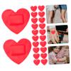 GOOHOCHY 50pcs Heart-Shaped Adhesive Bandages for Wound Caring, Portable Waterproof Pe Material, Breathable Small Patches for Emergency Use and Can Be Put in Bag view 4