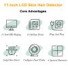 11 Inch HD LCD Hair & Scalp Detector - Dual Lens Moisture & Oil Analyzer for Home & Salon Use, Perfect for Hair Follicle & Facial Skin Health Monitoring view 2