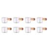 Giwnhvx 8PCS Transparent Glass Creamer with Wooden Handle, Mini Coffee Milk Creamer Pitcher. 100Ml view 1