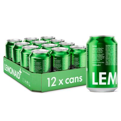 Lemonaid Sparkling Soft Drink: Lime - 12 x 330ml can