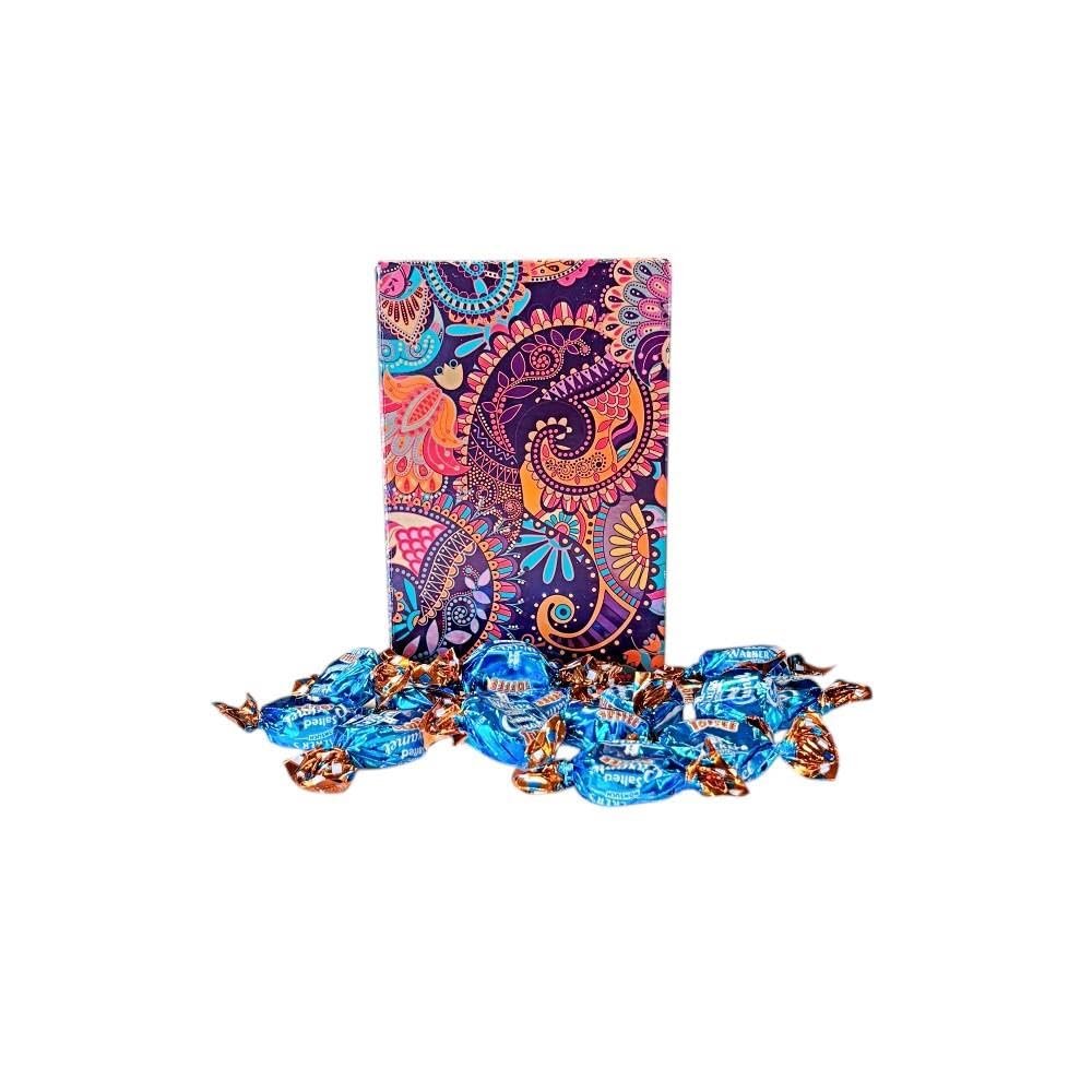 250g Rectangular Box Paisley Pattern of Walkers Salted Caramel Toffee