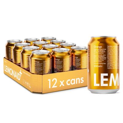 Lemonaid Sparkling Soft Drink: Orange - 12 x 330ml can