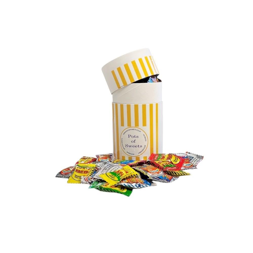 150g White Cardboard Tube of Toxic Waste and Nuclear Waste Super Sour Sweet Mix