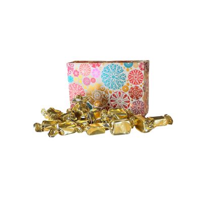 250g Rectangular Box Blossom Pattern of Bristows Clotted Cream Toffee