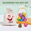 10 Assorted Blooming Flower Tea Balls Gift Set| Handmade Herbal Flowering Tea Balls Variety Individual Packing| Blooming Green Teas with Flowers for Teas Lovers, Anniversary, Valentine, Birthday view 2