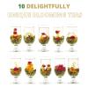 10 Assorted Blooming Flower Tea Balls Gift Set| Handmade Herbal Flowering Tea Balls Variety Individual Packing| Blooming Green Teas with Flowers for Teas Lovers, Anniversary, Valentine, Birthday view 3