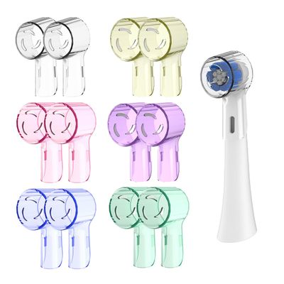12 Pieces Electric Toothbrush Cover, Electric Toothbrush Protective Cover, Protective Cover for Electric Toothbrush Heads, Transparent Dustproof Toothbrush Cover (6 Colours)