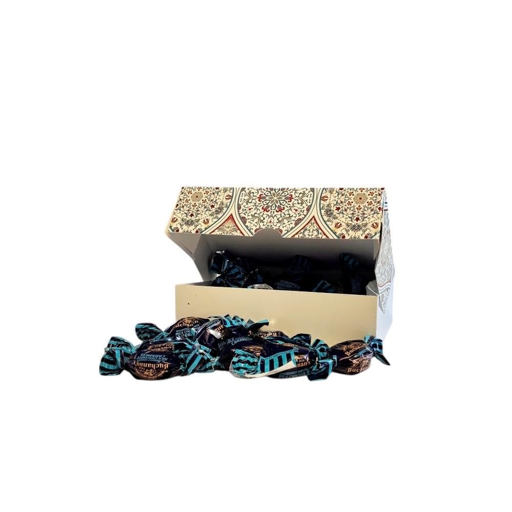 250g Rectangular Box Peppermint Pattern of Milk Chocolate Caramel Toffees