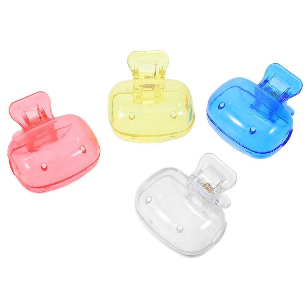 Beaupretty 4pcs Plastic Toothbrush Head Covers Portable Toothbrush Storage Clip Travel Case Protective Caps for Home and Family Use