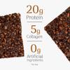 Veloforte Protein Crunch Bar For Daily Health | All natural 20g complete protein and 5g collagen, Zero artificial ingredients | Cocoa & Ginger | 14-pack view 3