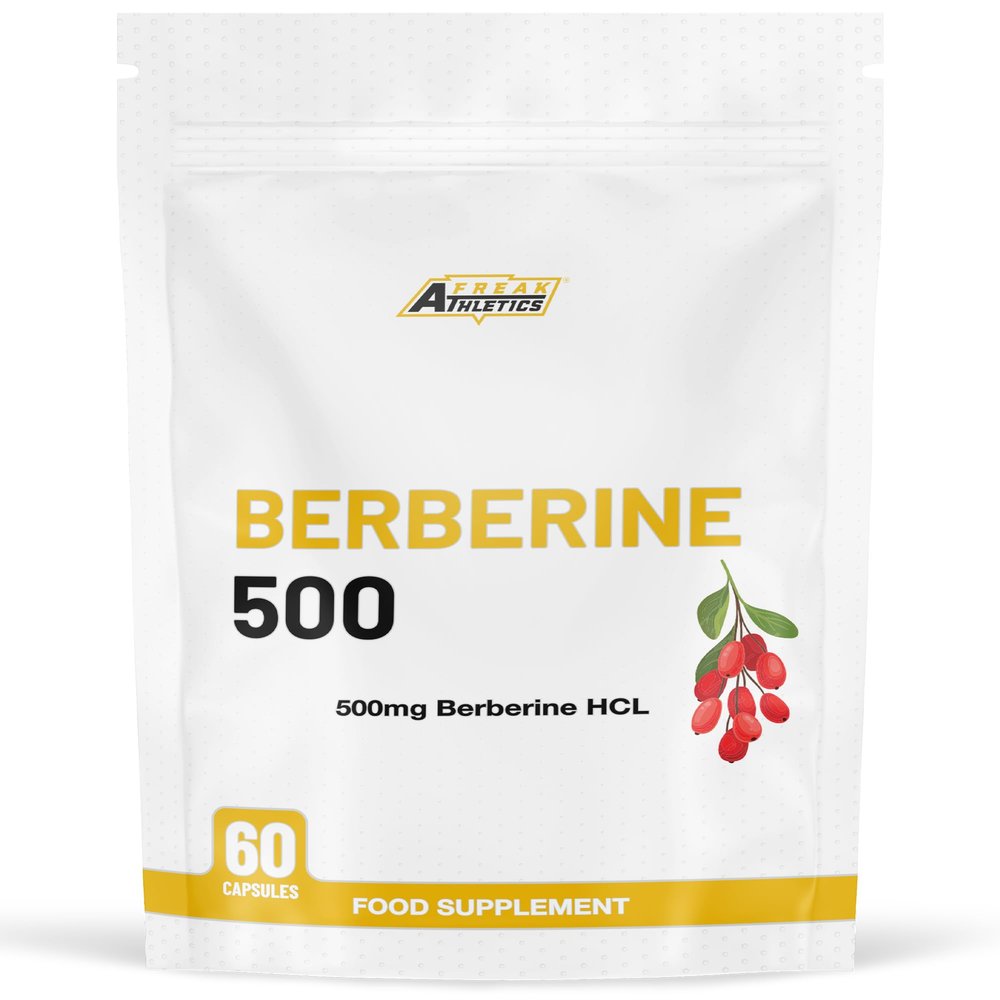 Freak Athletics Berberine HCL 500mg 60 Vegan Capsules, Berberine Hydrochloride for Daily Wellness Support, High Strength, UK-Made