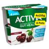 Peach and Cherry Yoghurt, No Added Sugar, Fat Free, Gut Health Formula, 4 x 115g (Cherry 4x115g) view 1