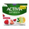 Gut Health Yoghurt Activias Multipacks Rhubarb, Strawberry, Vanilla and Blueberry 4x115g (Strawberry 4x115g) view 1