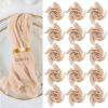 100 Pcs Khaki Gauze Cheesecloth Napkins, 14 Wrinkled Polyester Dinner Cloths, 20 X 18 Inches Semi-Transparent For Weddings And Parties view 1