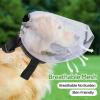 Dog Safety M Ask, Mesh Pet Head Protector, Breathable Zipper Design, Lightweight And Portable Net Cover, 30x21x20cm For Small Dogs Dachshunds view 2