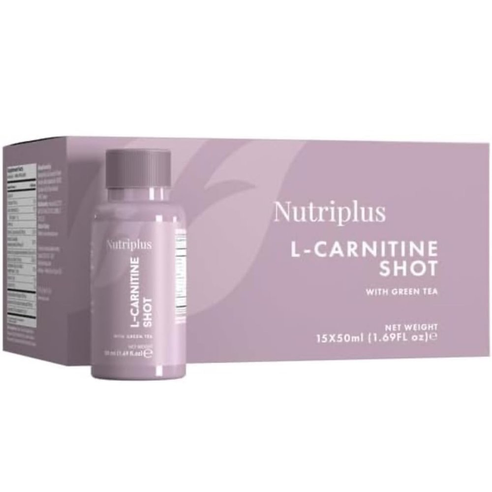 Nutriplus L-Carnitine Shot with Green Tea Extract and Vitamin B6, 15 x 50ml