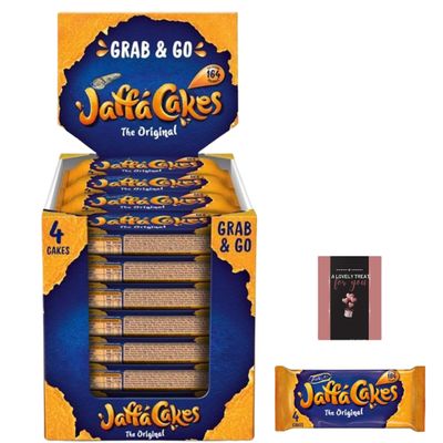 Jaffa Cakes Snack Pack Cake Individually Wrapped Jaffa Cake - On-The-Go Snack for Kids, Guests, Visitor, Costumer, Offices Staff Perfect With Coffee & Tea Time Treat (20x44g (4PerPack))