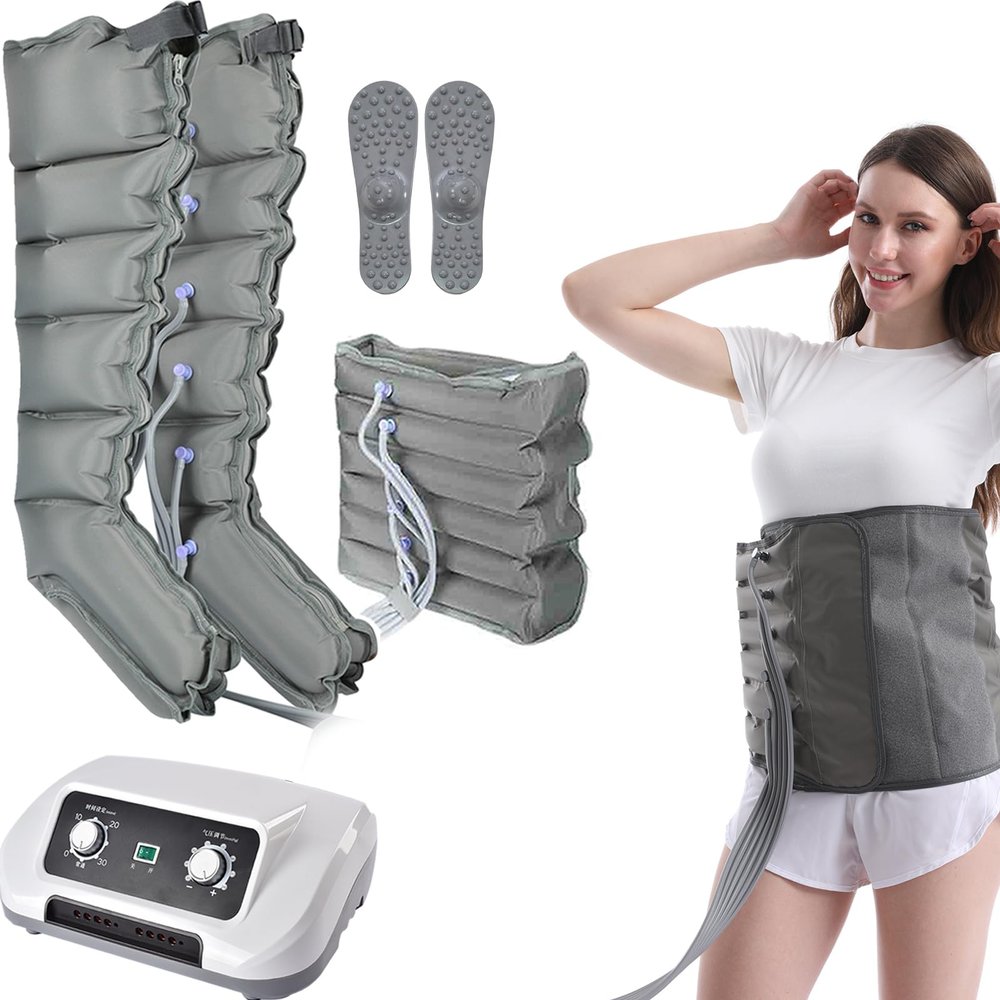 Miuxe Leg Compression Machine Compression Boots Recovery System Electric Leg Air Compression Massager, Lymphatic Drainage Massagers Legs for Circulation Improvement and Relax Muscle