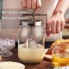 Vintag 1.5L Manual Butter with Wooden Handle, Stainless Steel Gear System, Butter Crank Jar for Cooking Gadgets view 4