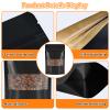 100 Pack Black Kraft Paper Bags with Window, Resealable Stand Up Pouches - 5.5x8.7 Inch Smell Proof Food Packaging Bags for Beef Jerky, Coffee, Chips & Small Business view 3