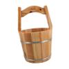 FONDOTIN Wooden Foot Soaking Bucket with Leakproof Design, Portable Sauna Water Bucket for Bath Spa and Camping, Handmade Rustic Wood Material for Carrying Water and Foot Soaking view 1