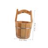 FONDOTIN Wooden Foot Soaking Bucket with Leakproof Design, Portable Sauna Water Bucket for Bath Spa and Camping, Handmade Rustic Wood Material for Carrying Water and Foot Soaking view 2