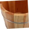 FONDOTIN Wooden Foot Soaking Bucket with Leakproof Design, Portable Sauna Water Bucket for Bath Spa and Camping, Handmade Rustic Wood Material for Carrying Water and Foot Soaking view 3
