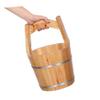 FONDOTIN Wooden Foot Soaking Bucket with Leakproof Design, Portable Sauna Water Bucket for Bath Spa and Camping, Handmade Rustic Wood Material for Carrying Water and Foot Soaking view 4
