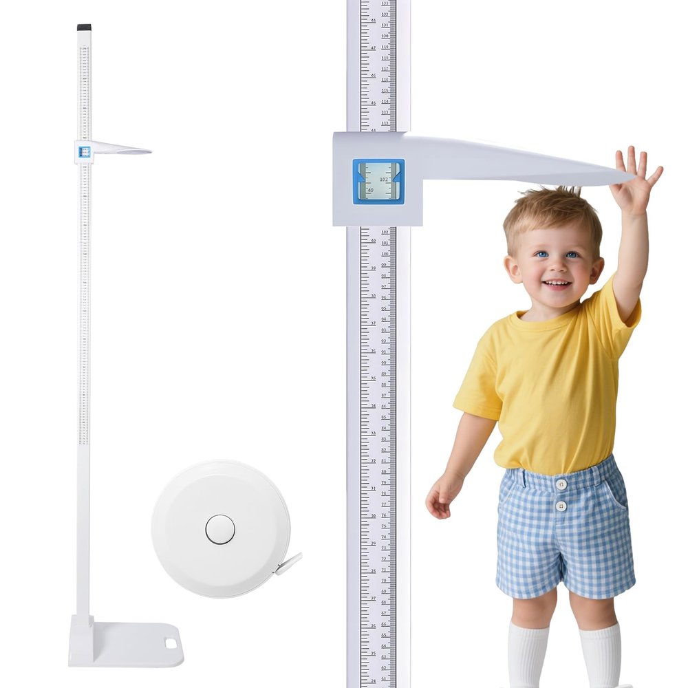 Snovire Portable Height Measurement Device, Medical Height Measurement Rod 27.6-82.7 inches/70-210 cm, Aluminium Mechanical Height Chart for Adults, Kids