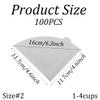pson 100Pcs Coffee Filters #2, Disposable Coffee Filter Paper for 1-4 Cups, Compatible with Drip Coffee Maker and Pour Over(White) view 2