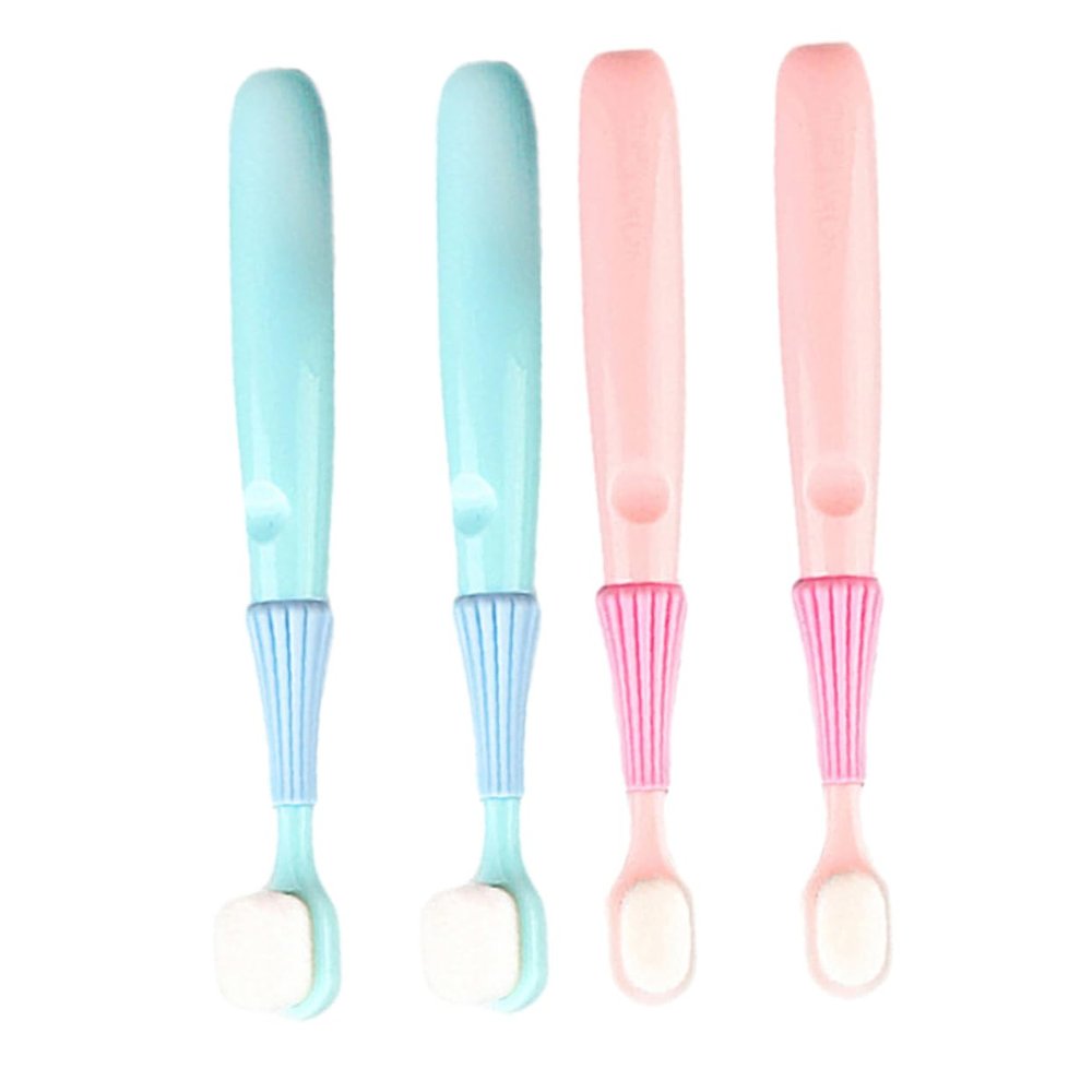 EXAOMBLE 4pcs Small Soft Boys and Girls Toothbrush for Toddlers Boys Girls Ages Training Manual Toothbrush for Teeth Cleaning at Home