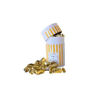 200g White Cardboard Tube of Bristows Clotted Cream Toffee