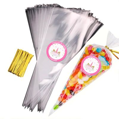 Personalised Stickers |Pre-filled Sweet Cones | Party Favours | Party Bags Gifts | Filled | Unfilled | Sticker | 24 Unicorn Sticker with empty cones
