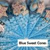 Personalised Stickers |Pre-filled Sweet Cones | Party Favours | Party Bags Gifts | Filled | Unfilled | Sticker | 5 Unicorn Filled Cones - Blue Sweet view 3