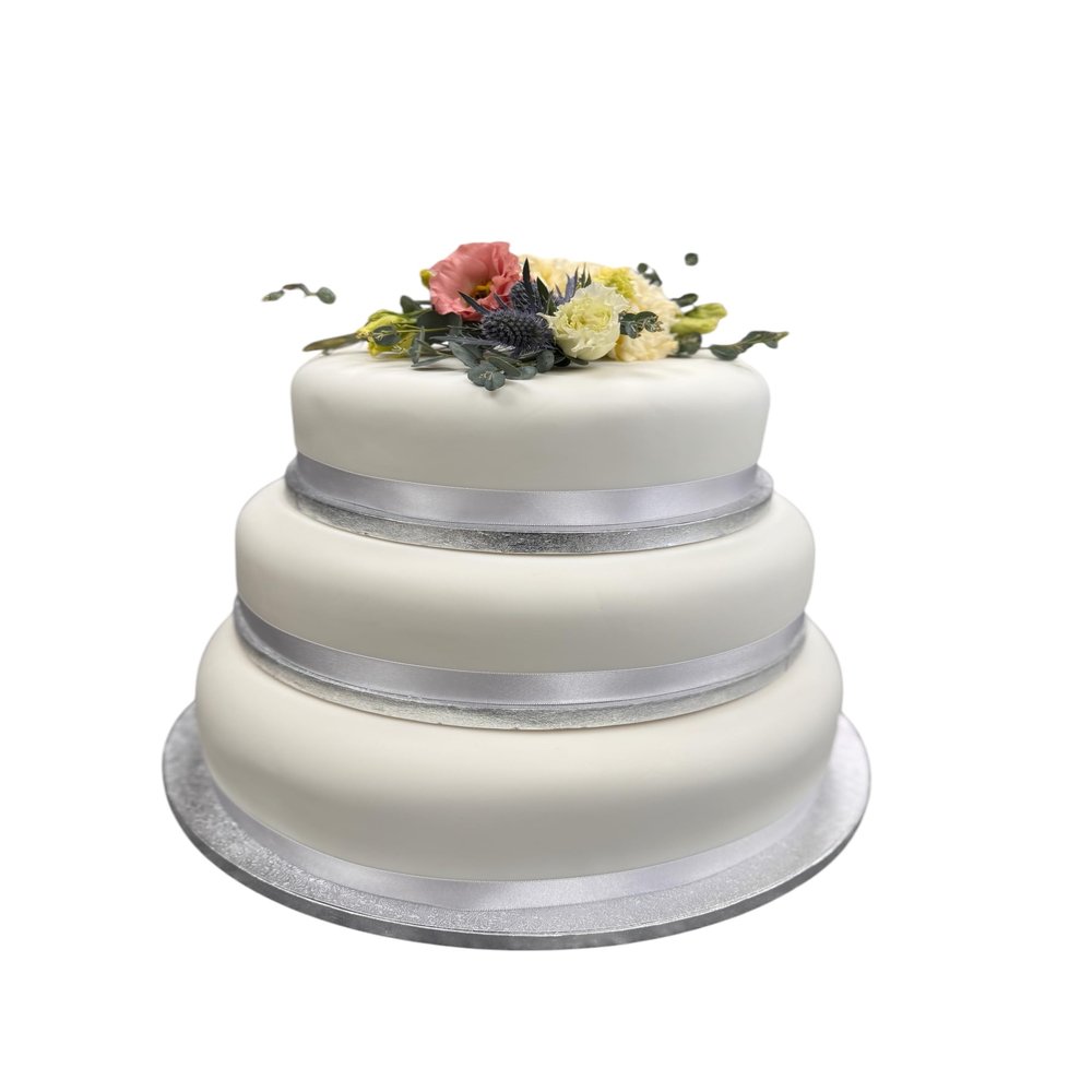 Grandpas Cakes 3-Tier Wedding Fruit Cake, Brandy-Soaked, Traditional Handmade, Serves 70-80